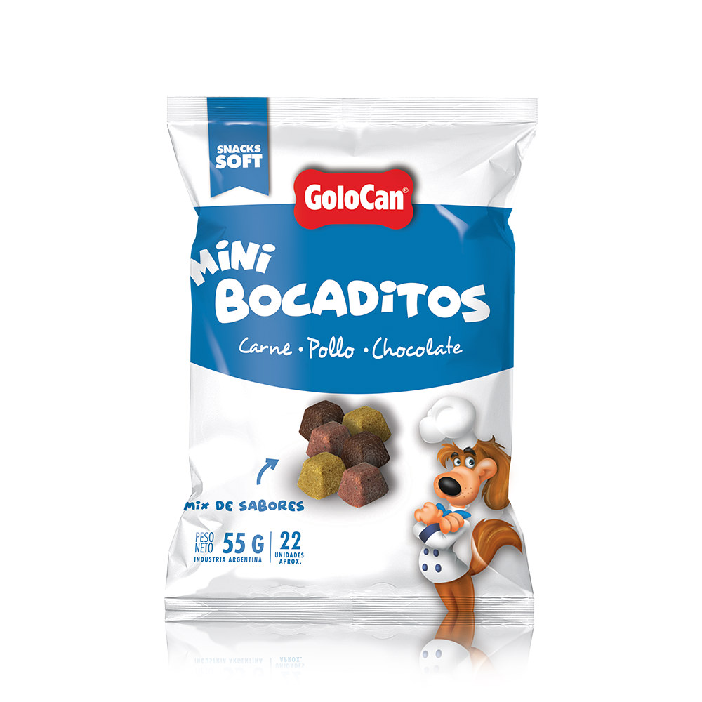 Mini Bocaditos Carne Pollo y Chocolate x 55g.